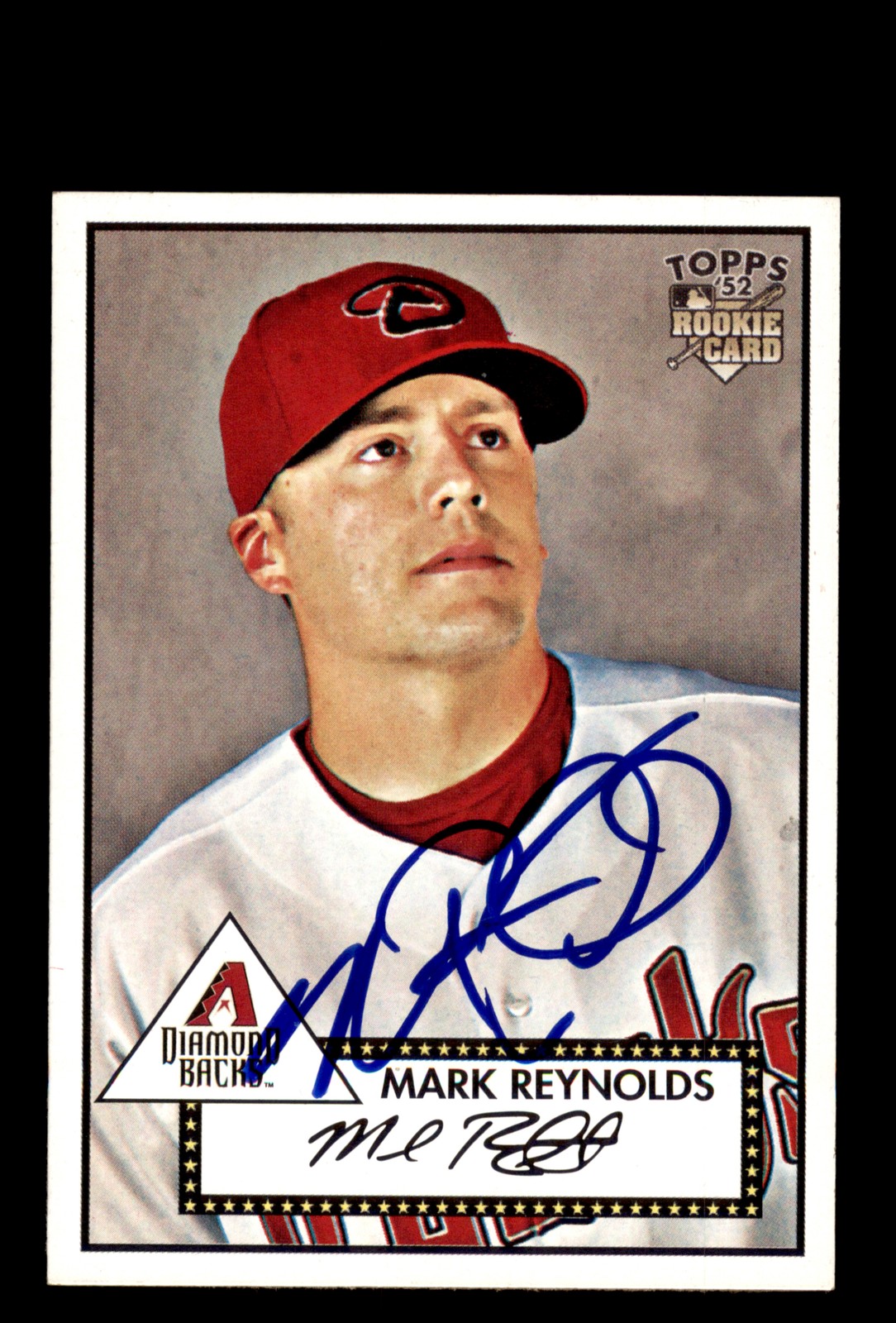 Signed Baseball Card Auto Mark Reynolds 2007 Topps Rookie 52 #80 Diamondbacks
