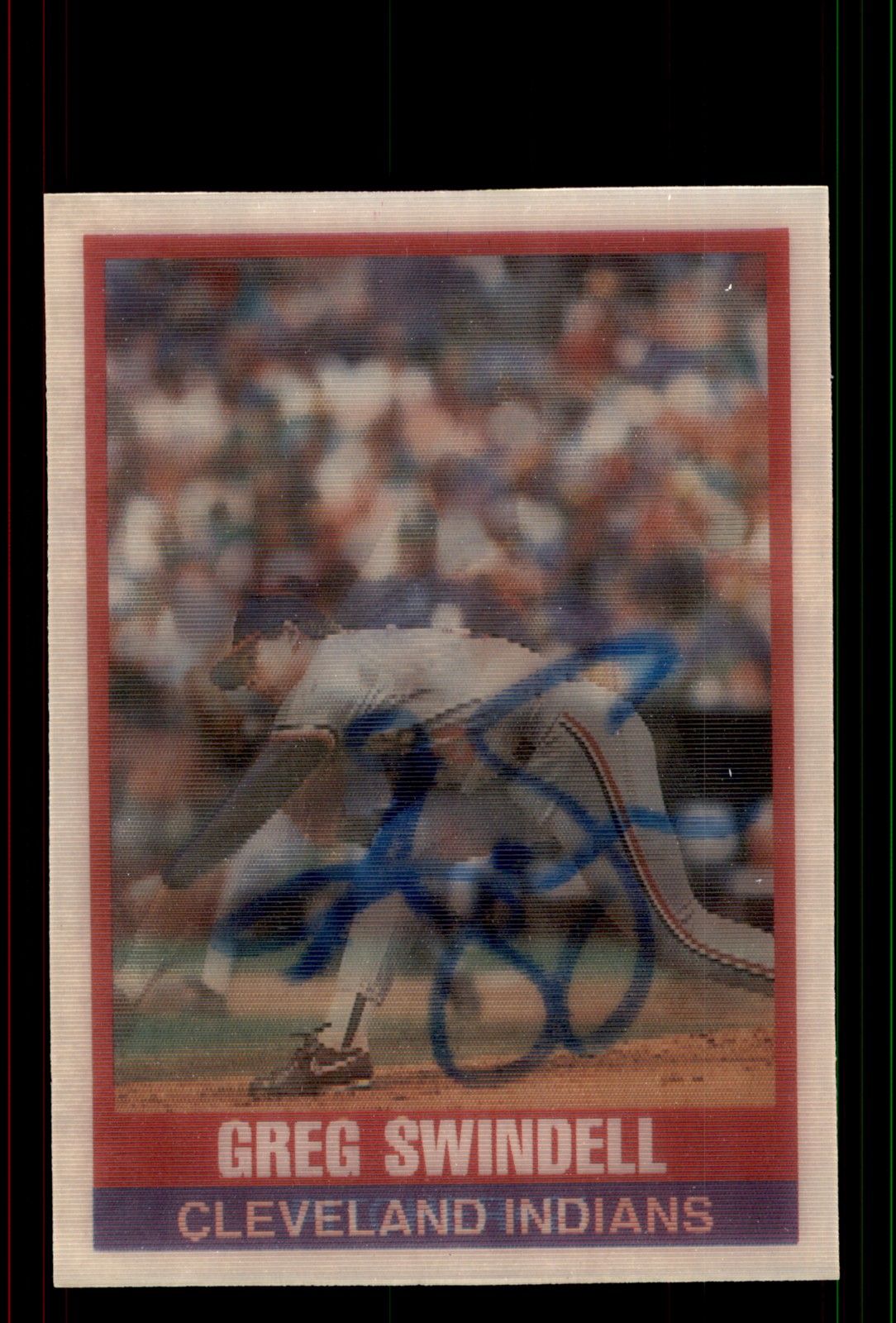 Signed Baseball Card Auto Greg Swindell 1989 Sportflics #4 Cleveland Indians