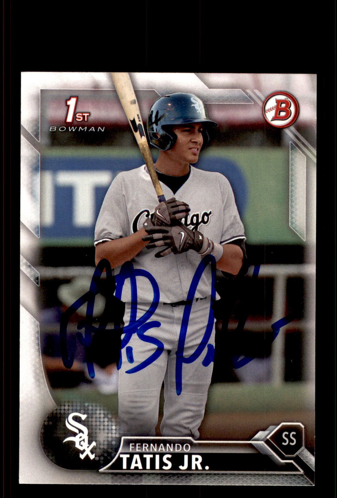 Signed Baseball Card Auto Fernando Tatis Jr. 2016 Bowman #BP17 Chicago White Sox