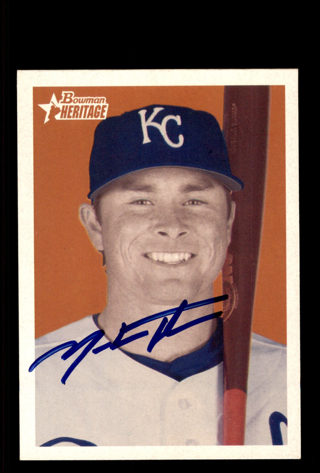 Signed Baseball Card Auto Mark Teahen 2006 Bowman Heritage #47 Royals