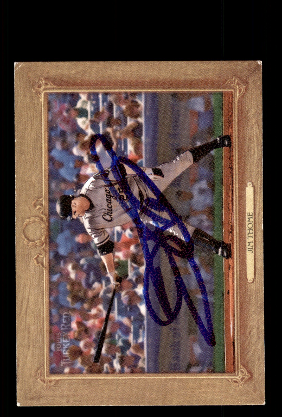 Signed Baseball Card Auto Jim Thome 2007 Topps Turkey Red #145 Chicago White Sox