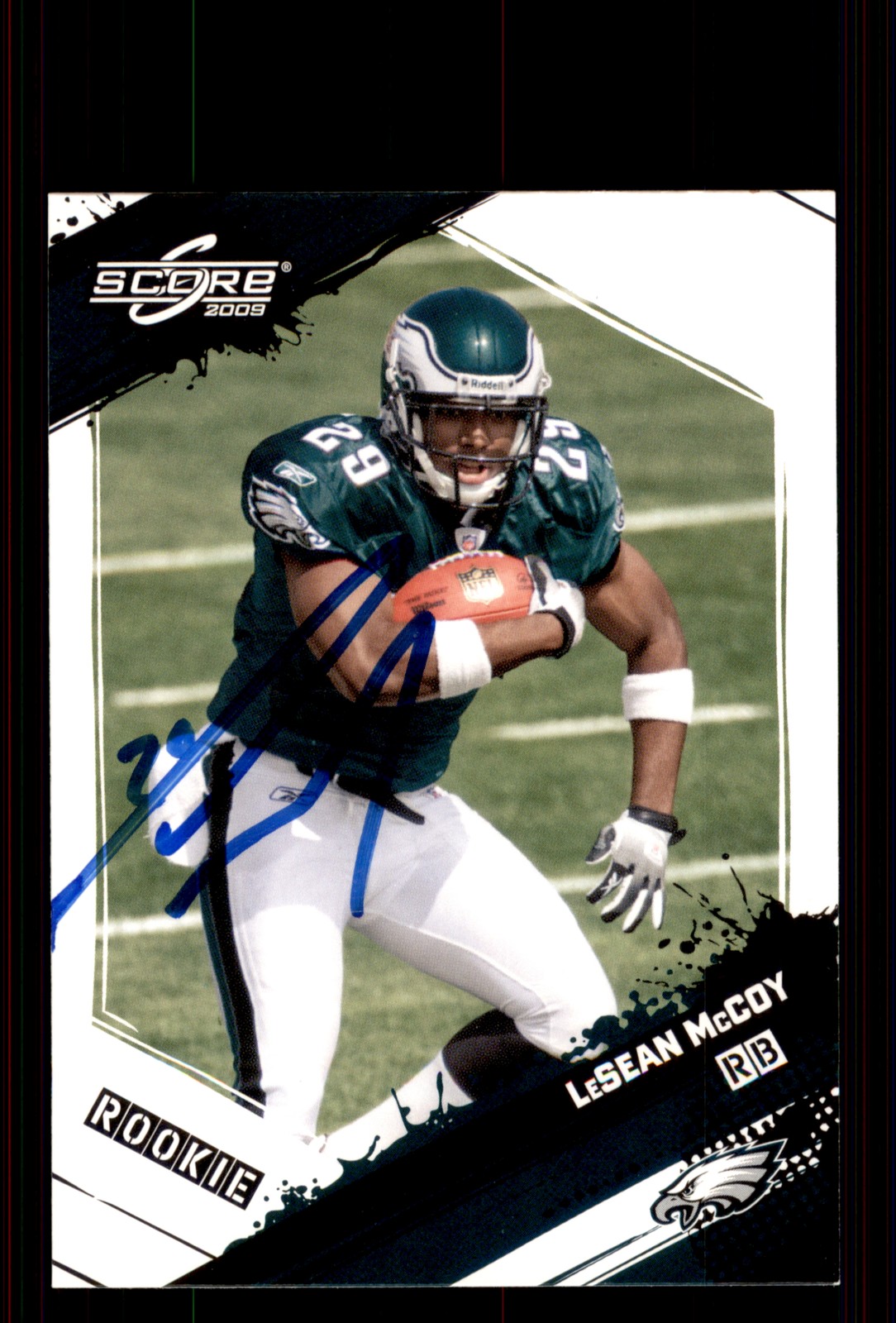 Signed Football Card Auto LeSean McCoy 2009 Score #367 Philadelphia Eagles