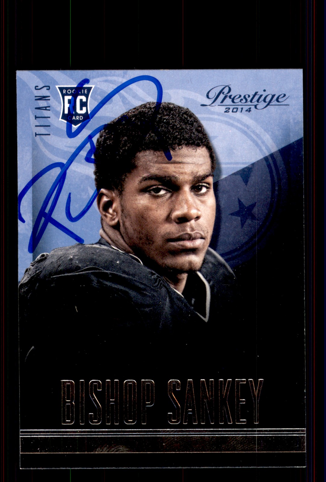 Signed Football Card Auto Bishop Sankey 2014 Panini Prestige #209 Titans
