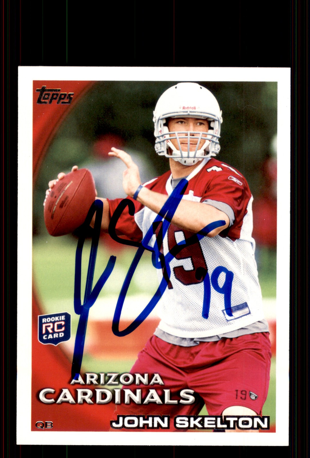 Signed Football Card Auto John Skelton 2010 Topps #235 Arizona Cardinals