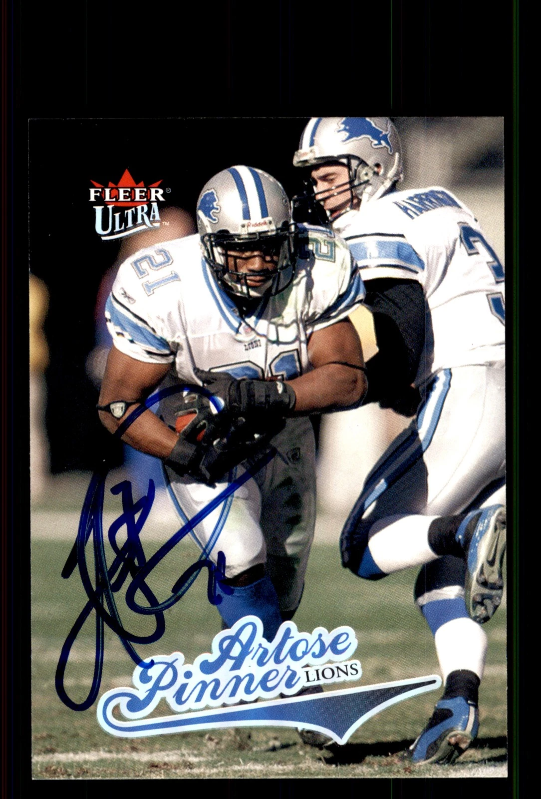 Signed Football Card Auto Artose Pinner 2004 Ultra #175 Detroit Lions