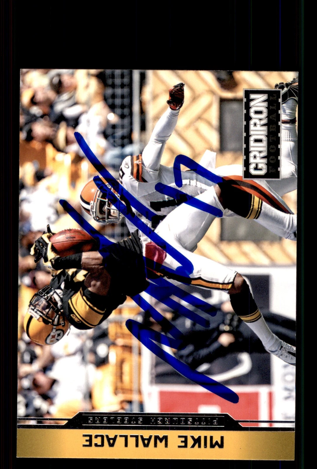 Signed Football Card Auto Mike Wallace 2012 Panini Gridiron #153 Steelers