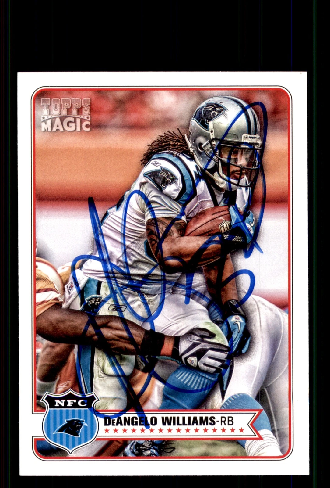 Signed Football Card Auto DeAngelo Williams 2012 Topps Magic #102 Panthers