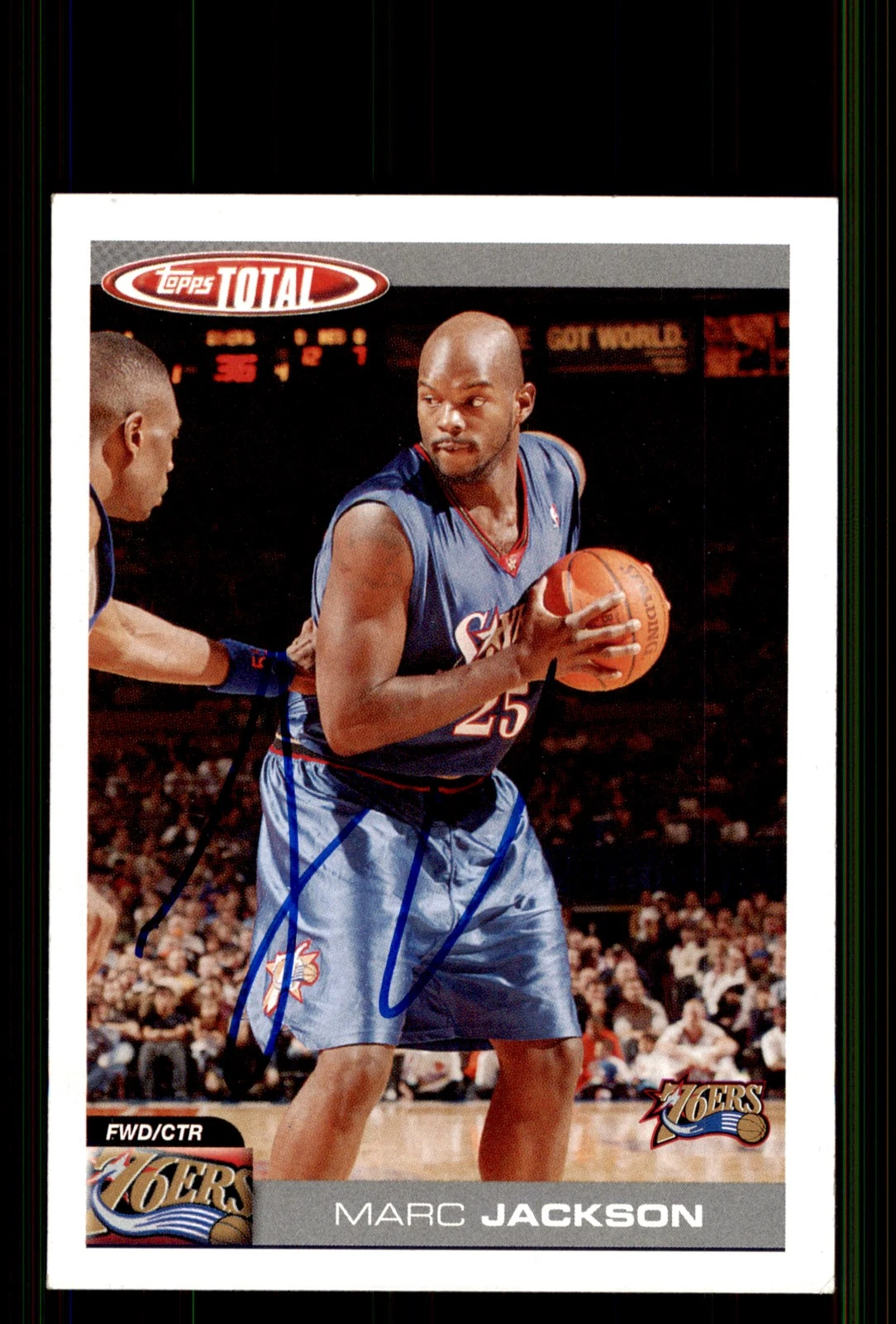 Signed Basketball Card Auto Marc Jackson 2004-05 Topps Total #45 76ers