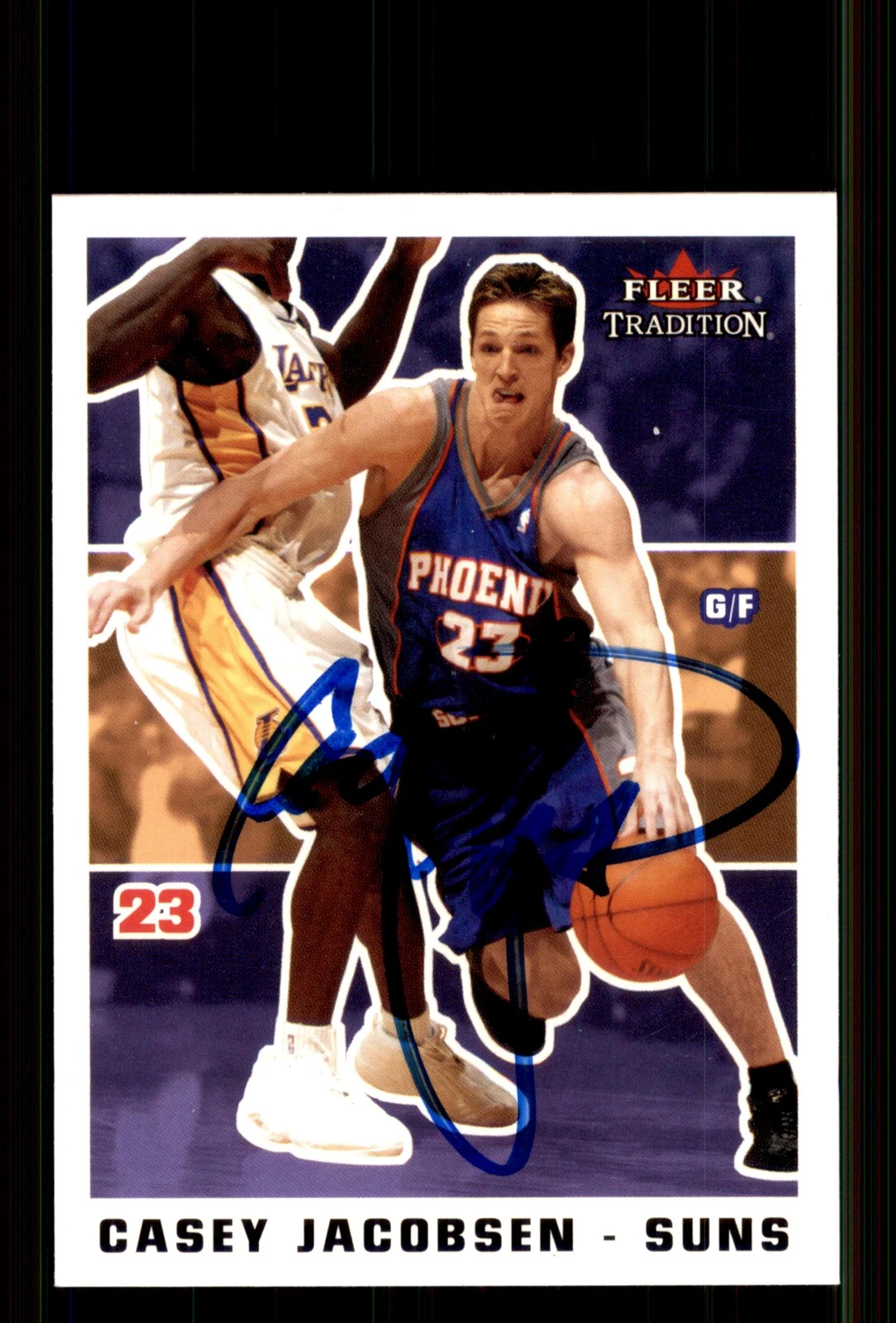 Signed Basketball Card Auto Casey Jacobsen 2003-04 Fleer Tradition #11 Suns