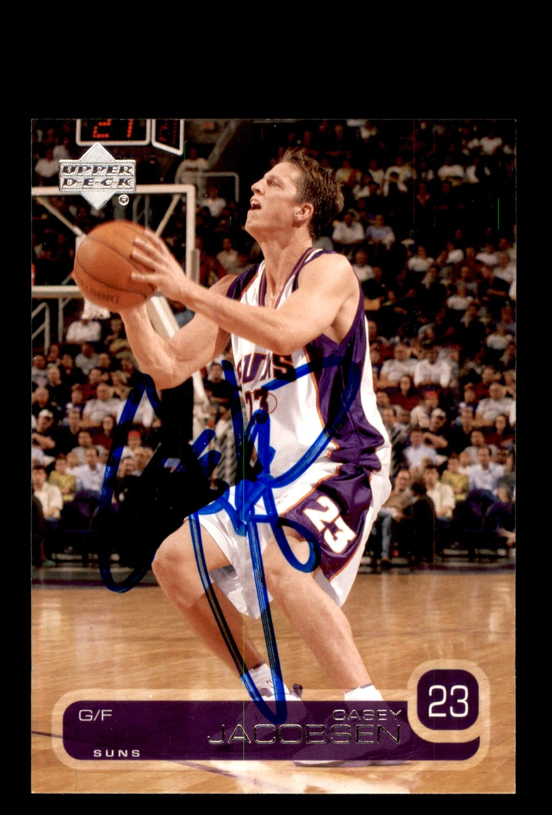 Signed Basketball Card Auto Casey Jacobsen 2002-03 Upper Deck #344 Phoenix Suns