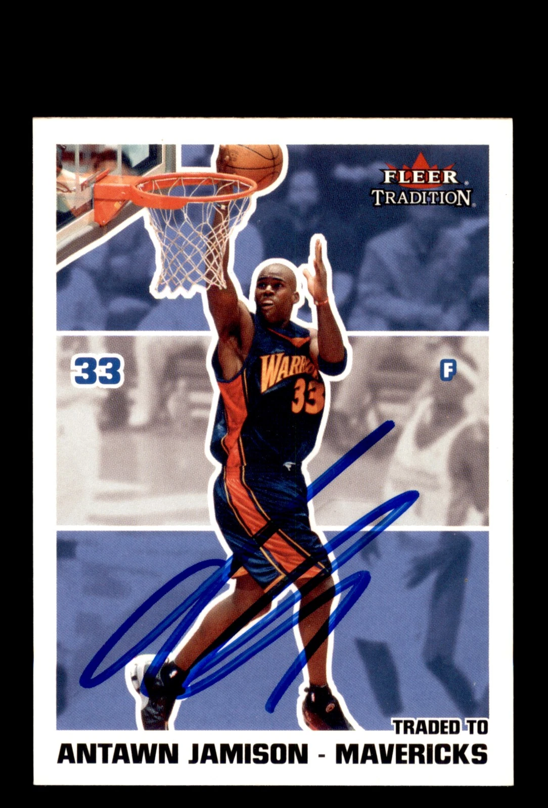 Signed Basketball Card Auto Antawn Jamison 2003-04 Fleer Tradition #18 Mavericks