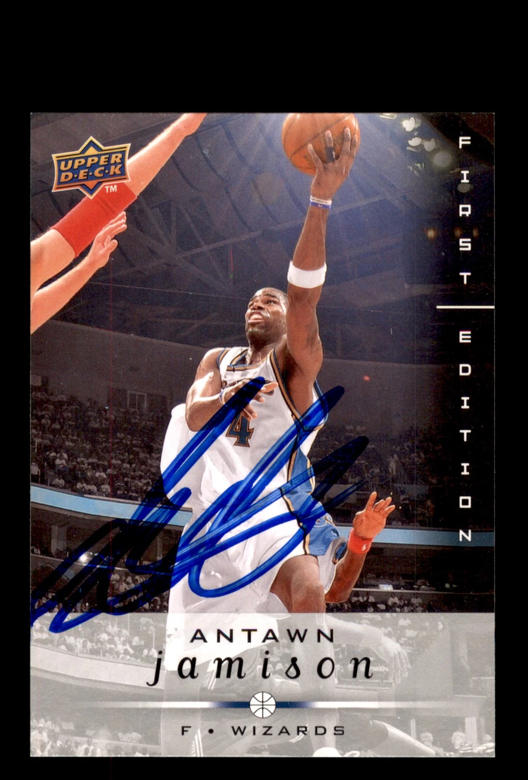 Signed Basketball Card Auto Antawn Jamison 2008-09 Upper Deck First Edition #194
