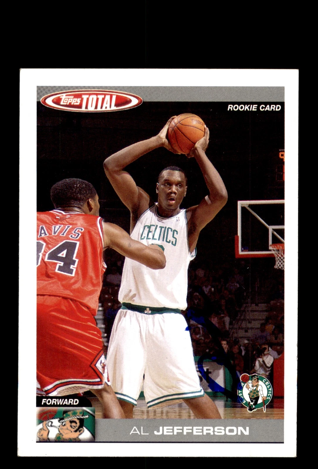 Signed Basketball Card Auto Al Jefferson 2004-05 Topps Total #327 Boston Celtics