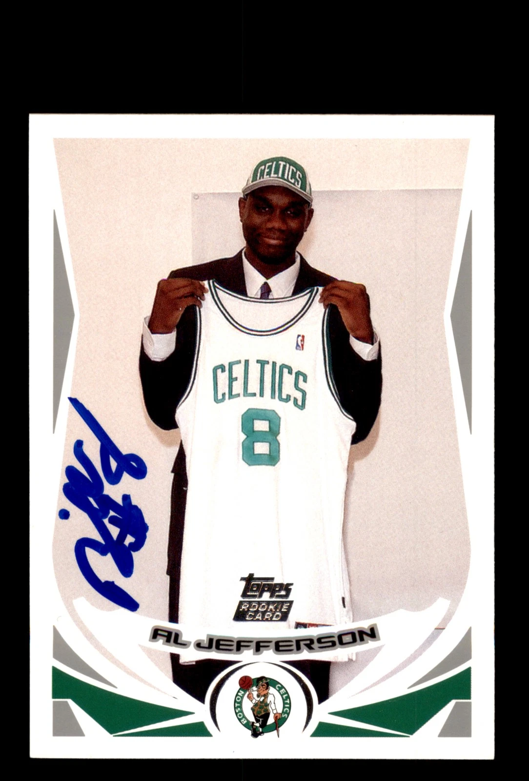 Signed Basketball Card Auto Al Jefferson 2004-05 Topps #235 Boston Celtics