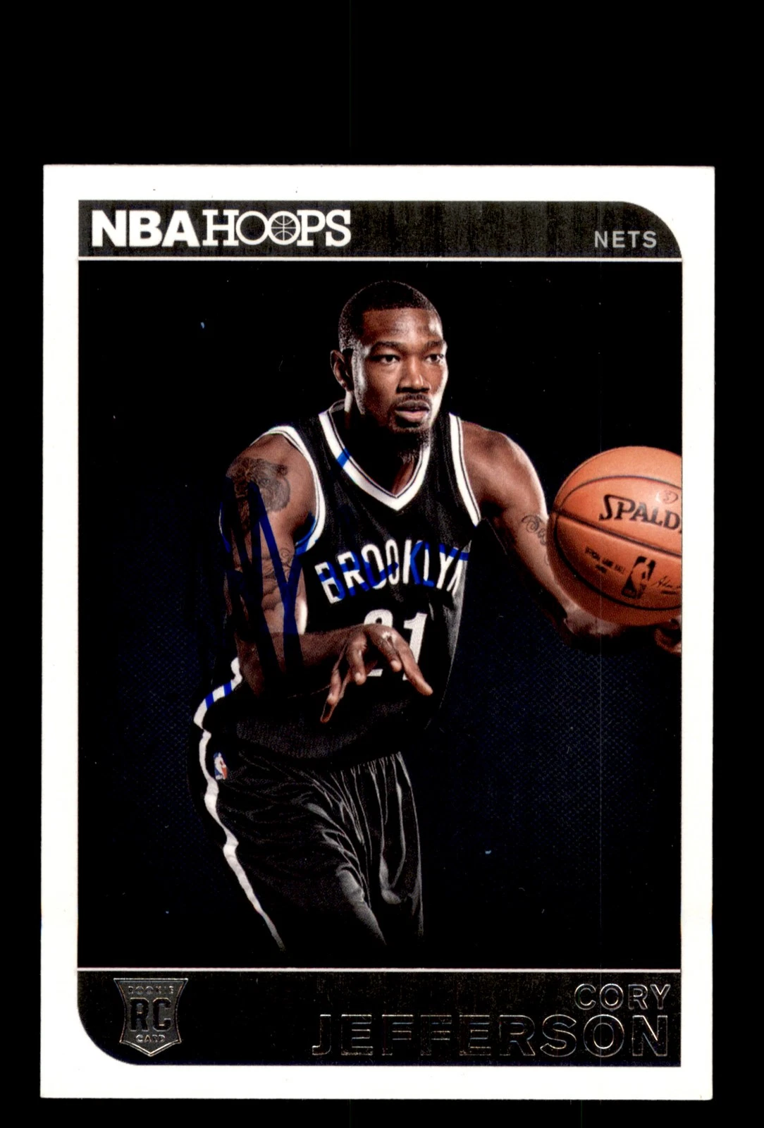 Signed Basketball Card Auto Cory Jefferson 2014-15 Hoops #291 Brooklyn Nets