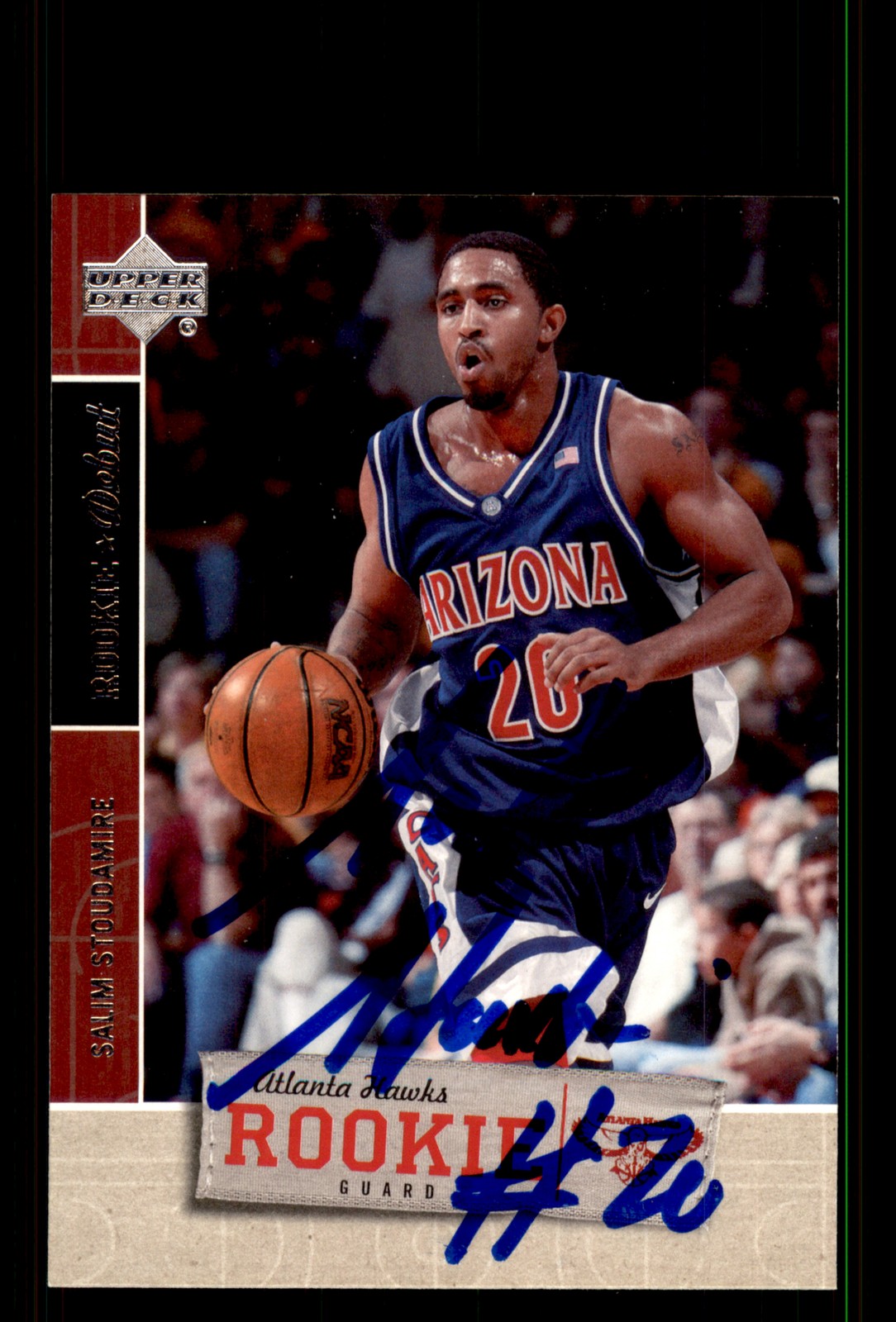 Signed Basketball Card Auto Salim Stoudamire 2005-06 Upper Deck Rookie Debut