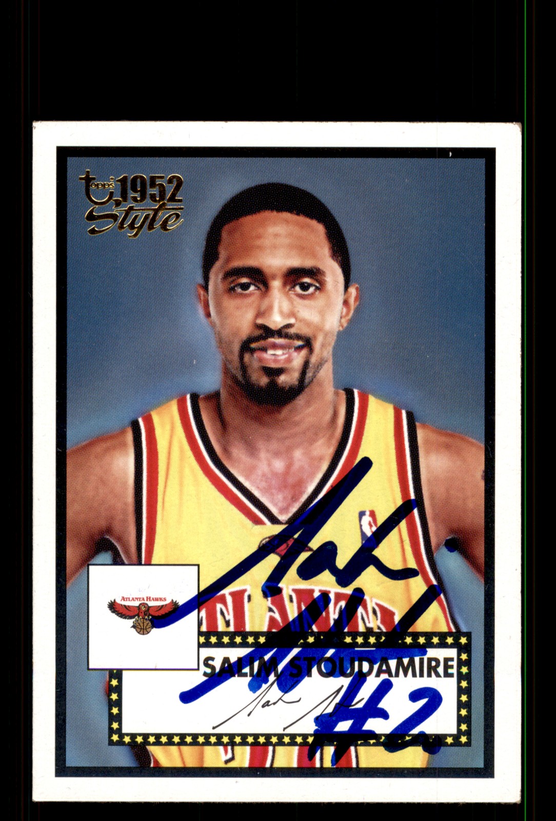 Signed Basketball Card Auto Salim Stoudamire 2005-06 Topps 1952 Style #160 Hawks