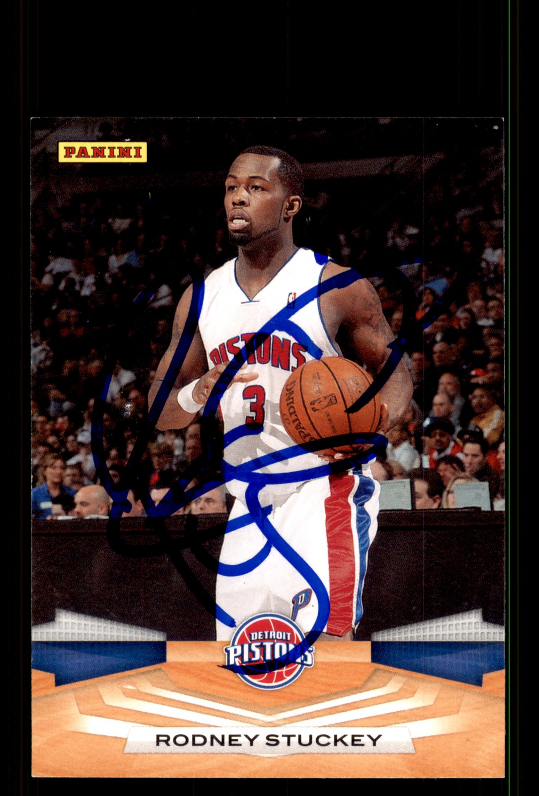 Signed Basketball Card Auto Rodney Stuckey 2009-10 Panini #79 Detroit Pistons