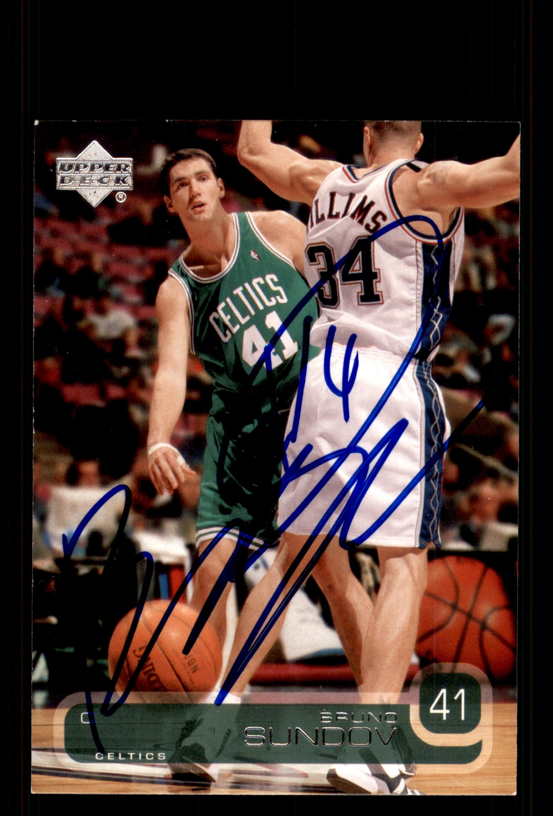 Signed Basketball Card Auto Bruno Sundov 2002-03 Upper Deck #223 Boston Celtics