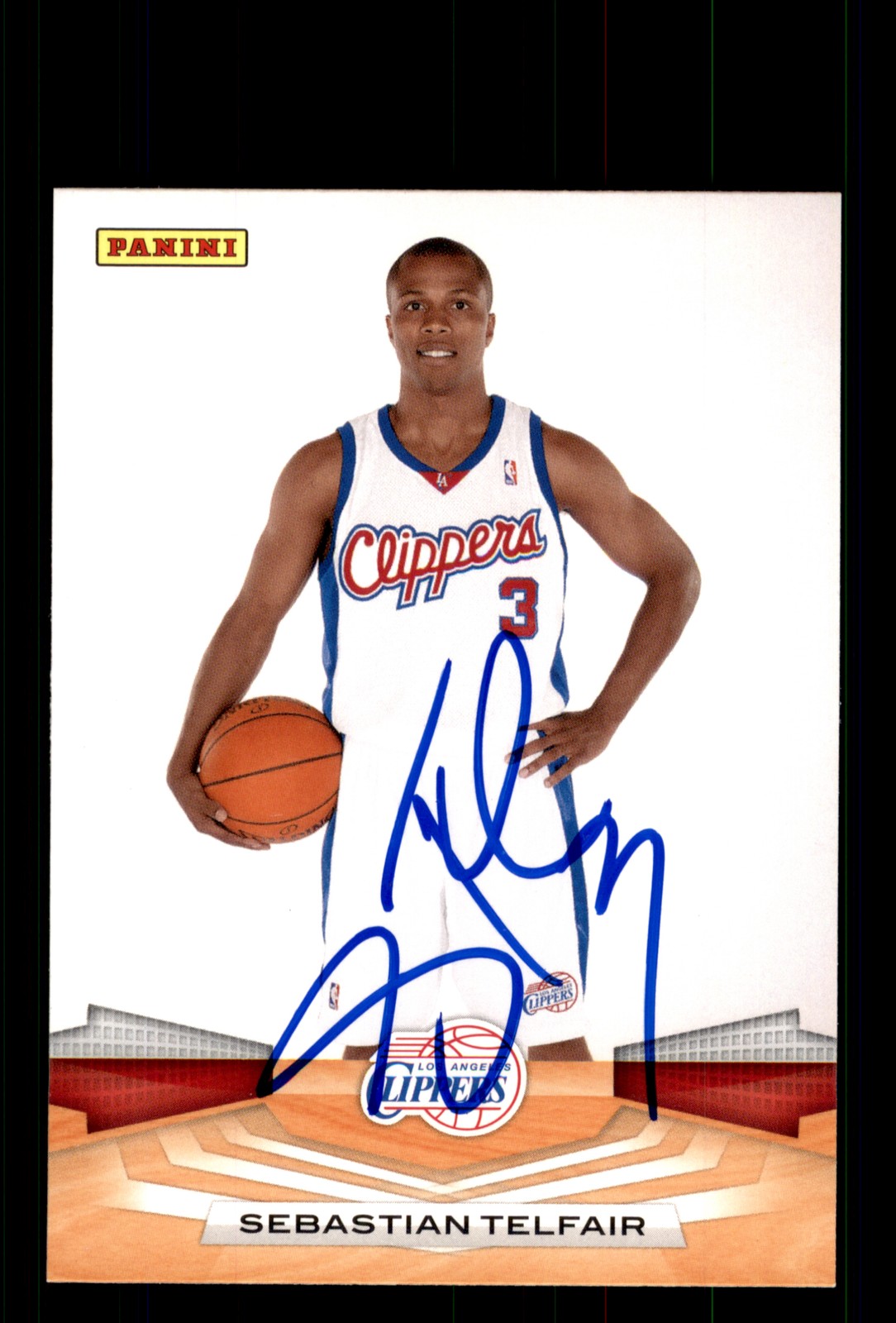 Signed Basketball Card Auto Sebastian Telfair 2009-10 Panini #266 Clippers