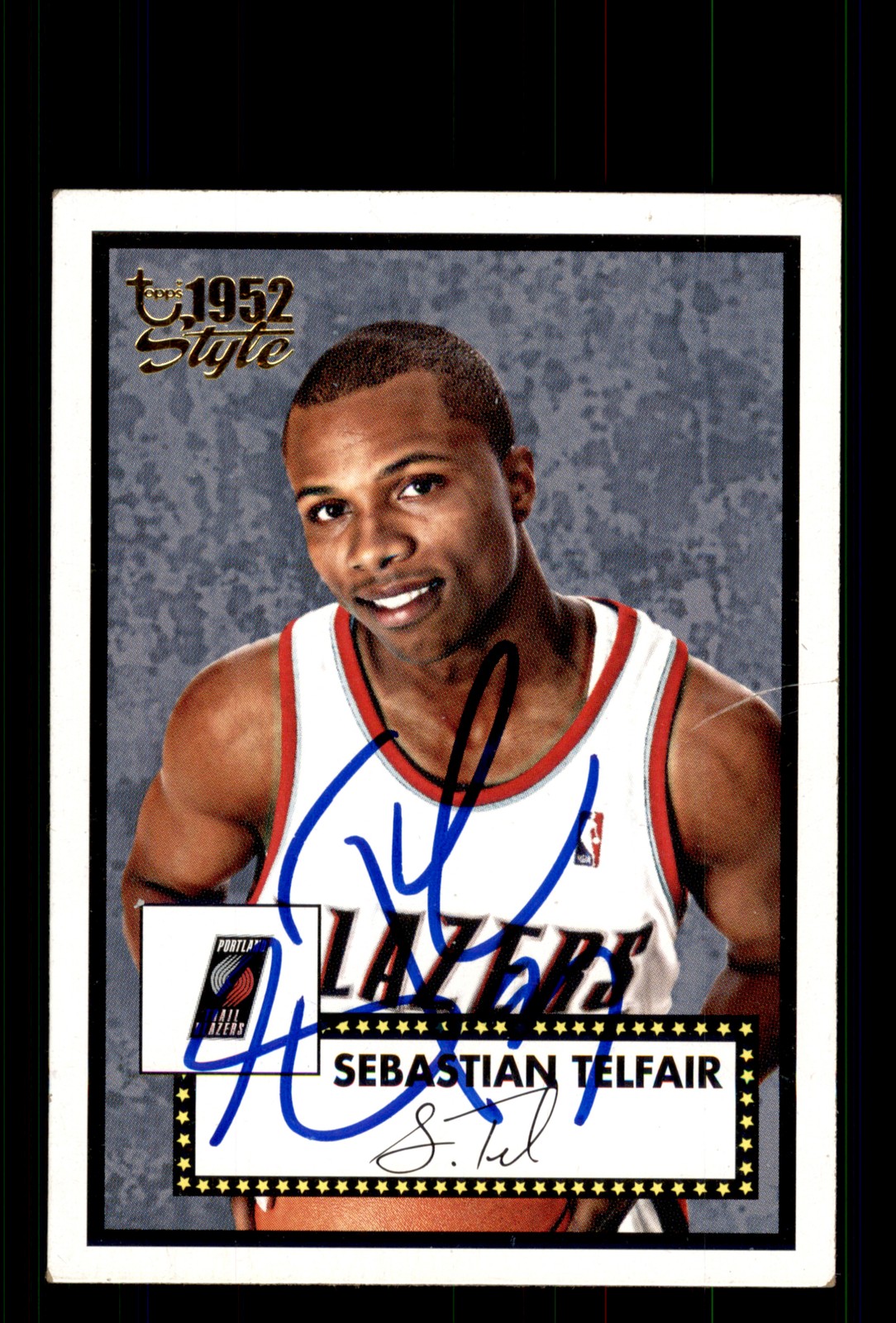 Signed Basketball Card Auto Sebastian Telfair 2005-06 Topps 1952 Style #128