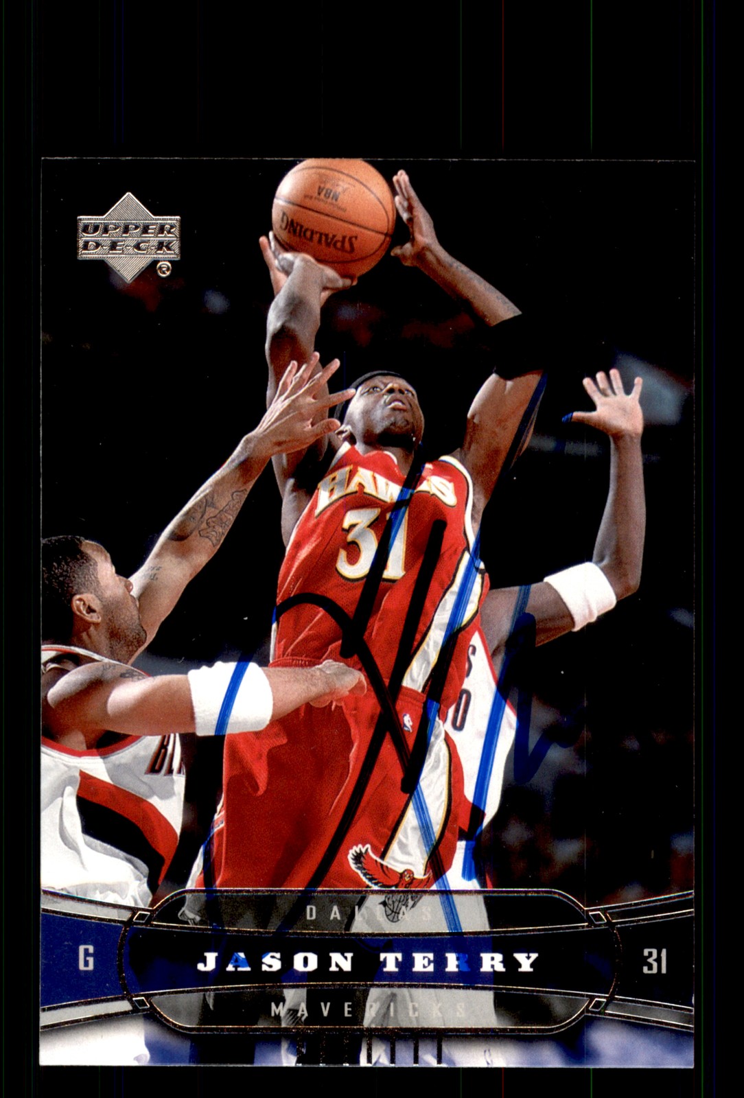 Signed Basketball Card Auto Jason Terry 2004-05 Upper Deck #33 Dallas Mavericks