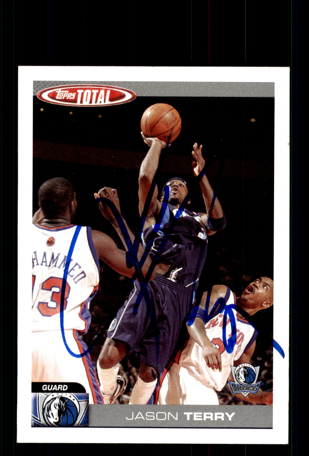 Signed Basketball Card Auto Jason Terry 2004-05 Topps Total #240 Mavericks
