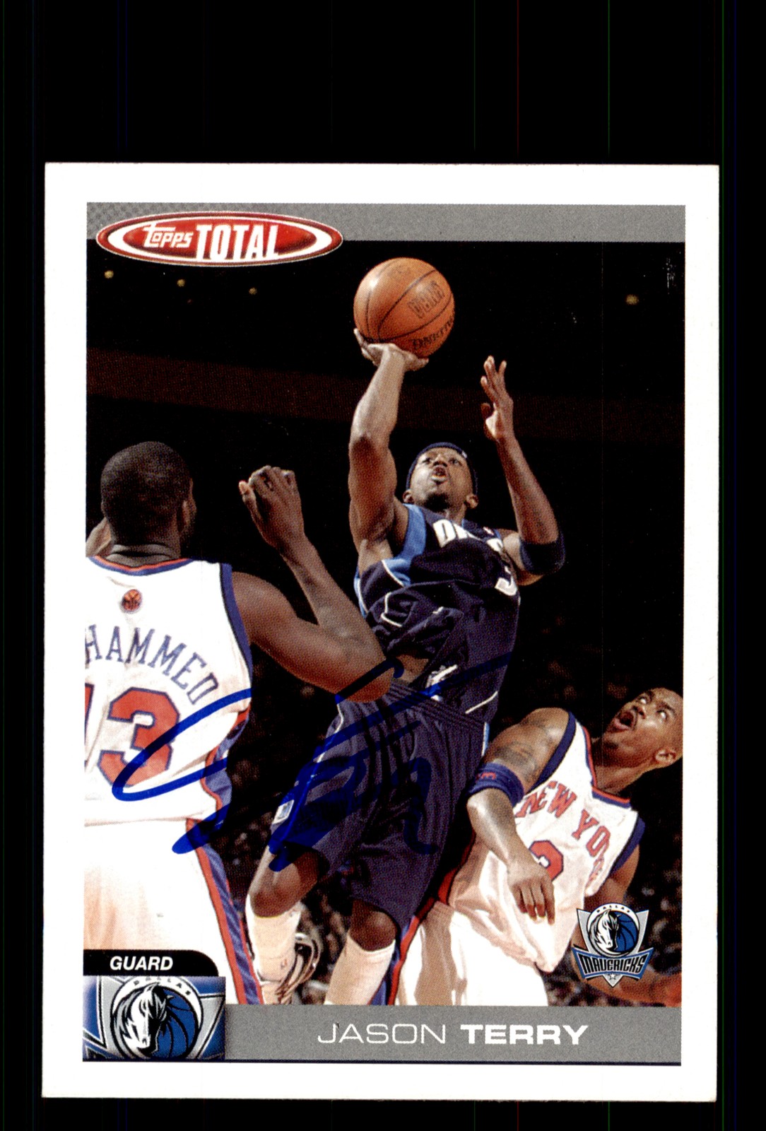 Signed Basketball Card Auto Jason Terry 2004-05 Topps Total #240 Mavericks