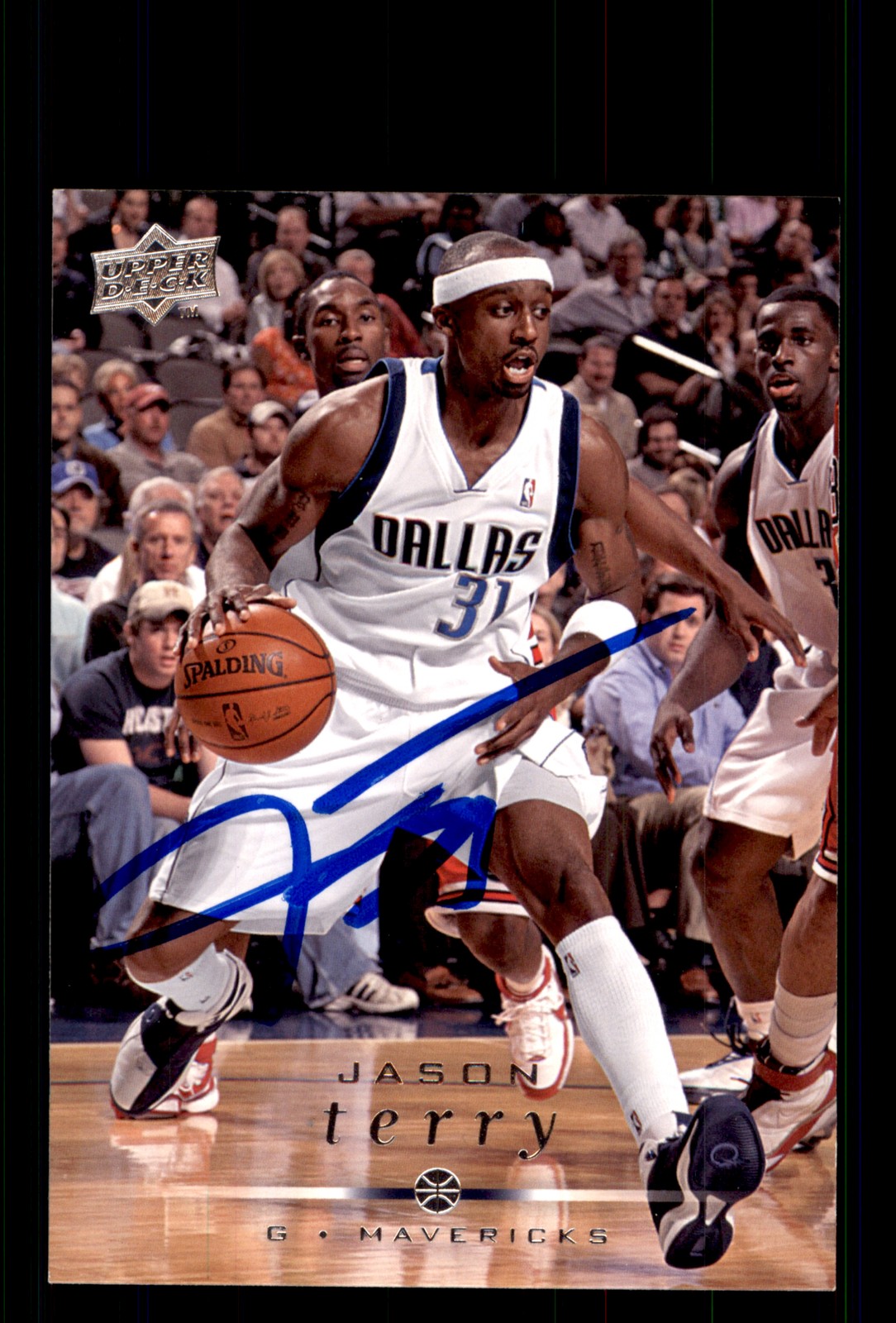 Signed Basketball Card Auto Jason Terry 2008-09 Upper Deck #37 Mavericks