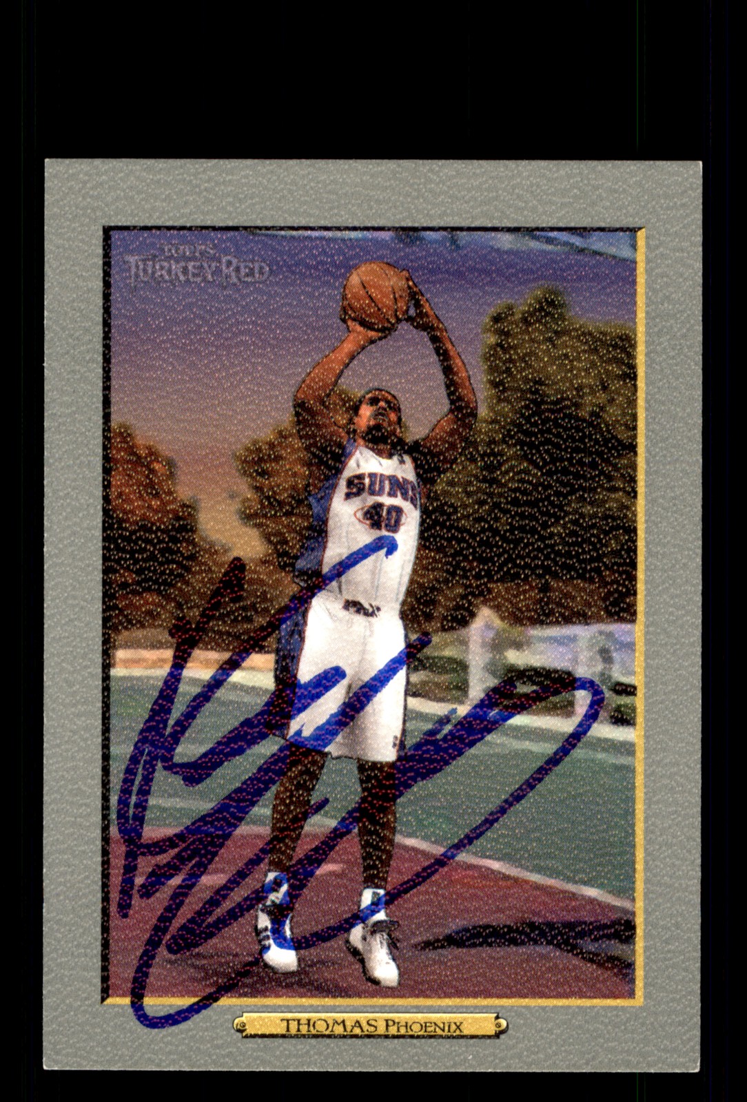 Signed Basketball Card Auto Kurt Thomas 2006-07 Topps Turkey Red #86 Suns