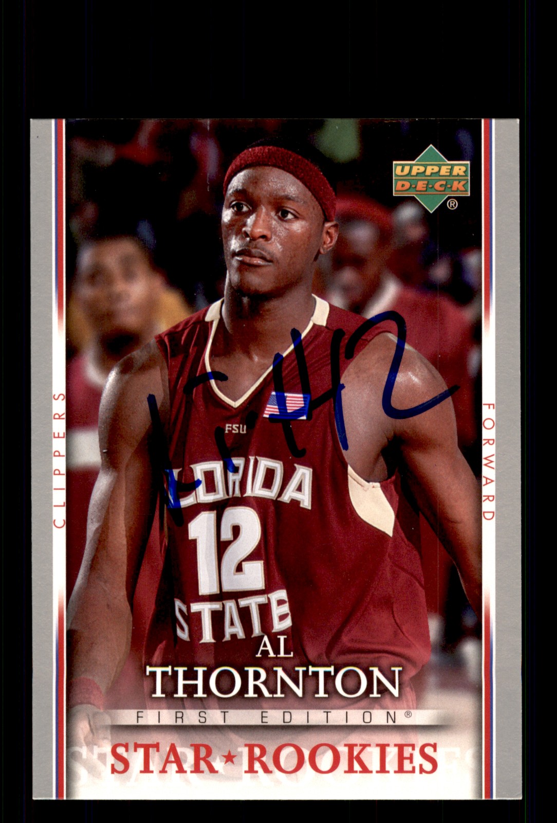 Signed Basketball Card Auto Al Thornton 2007-08 Upper Deck First Edition #214