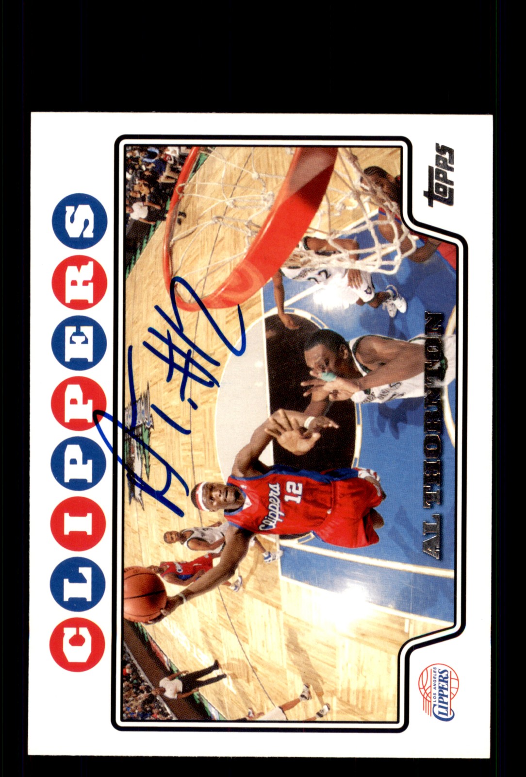 Signed Basketball Card Auto Al Thornton 2008-09 Topps #19 Los Angeles Clippers