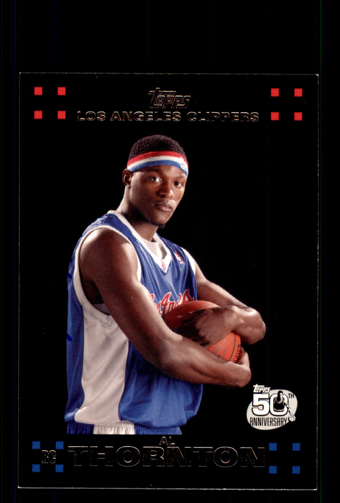 Signed Basketball Card Auto Al Thornton 2007-08 Topps #124 Los Angeles Clippers