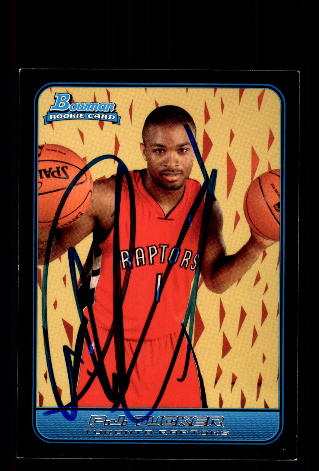 Signed Basketball Card Auto P.J. Tucker 2006-07 Bowman #144 Toronto Raptors