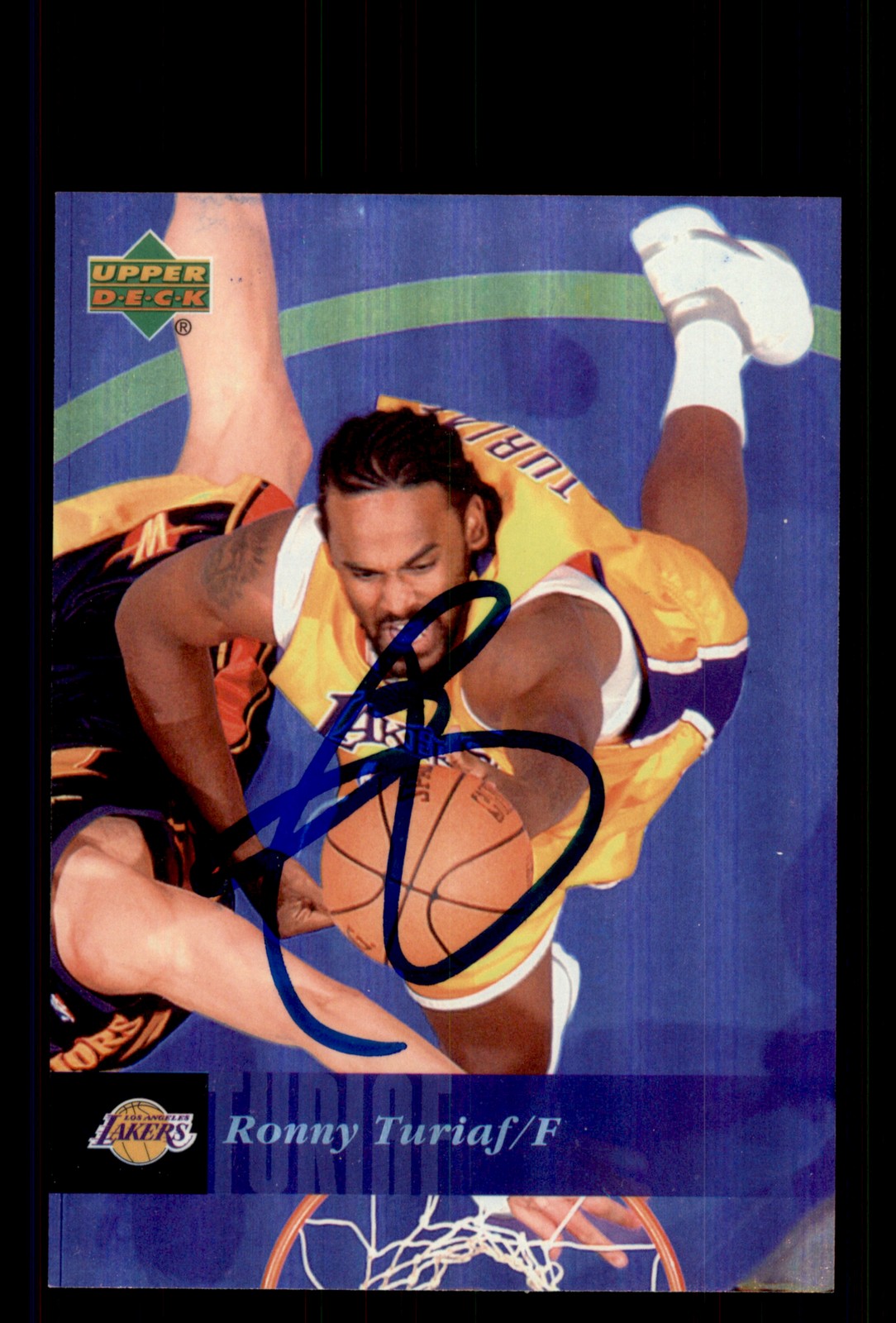 Signed Basketball Card Auto Ronny Turiaf 2006-07 UD Reserve #87 Lakers