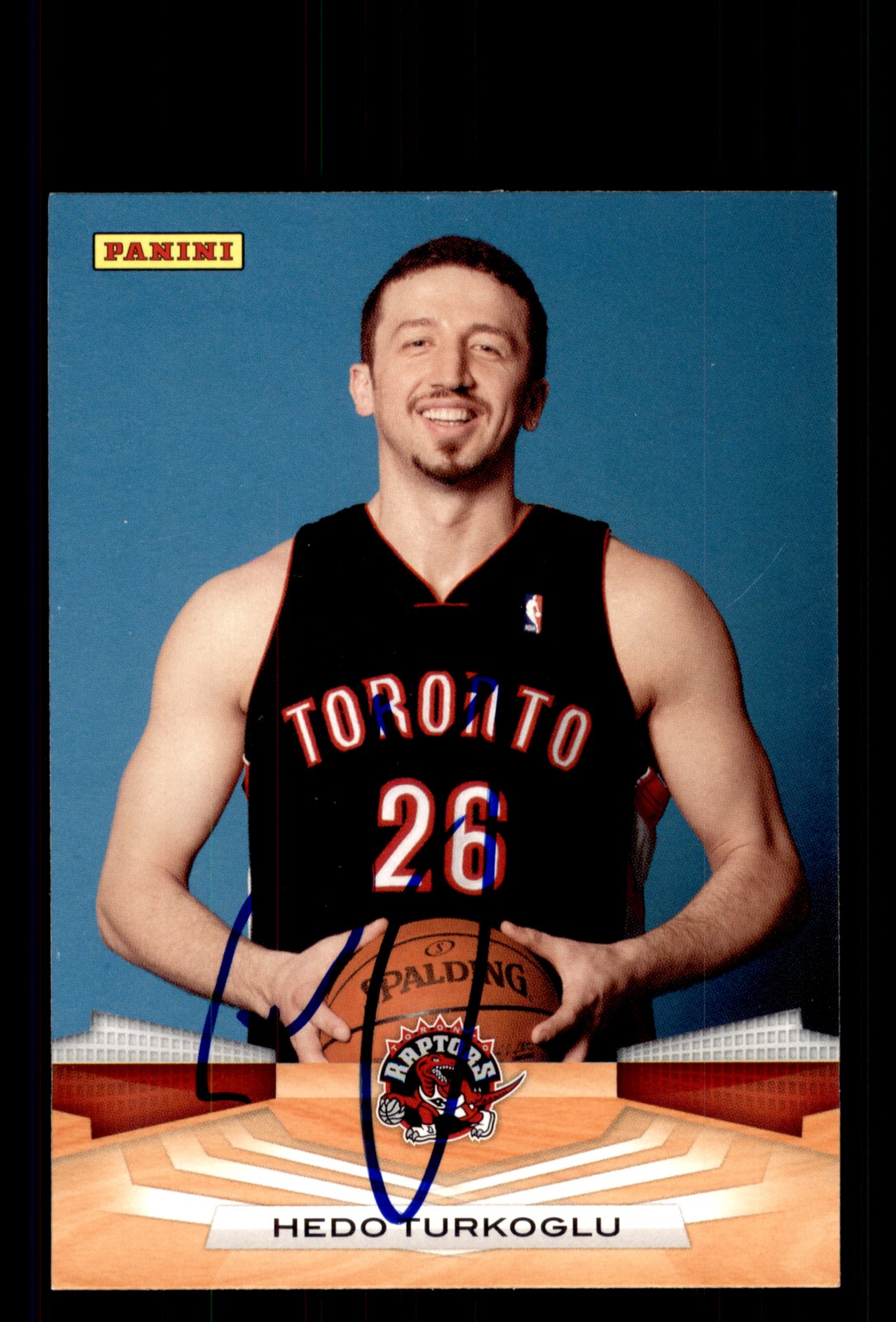 Signed Basketball Card Auto Hedo Turkoglu 2009-10 Panini #43 Toronto Raptors