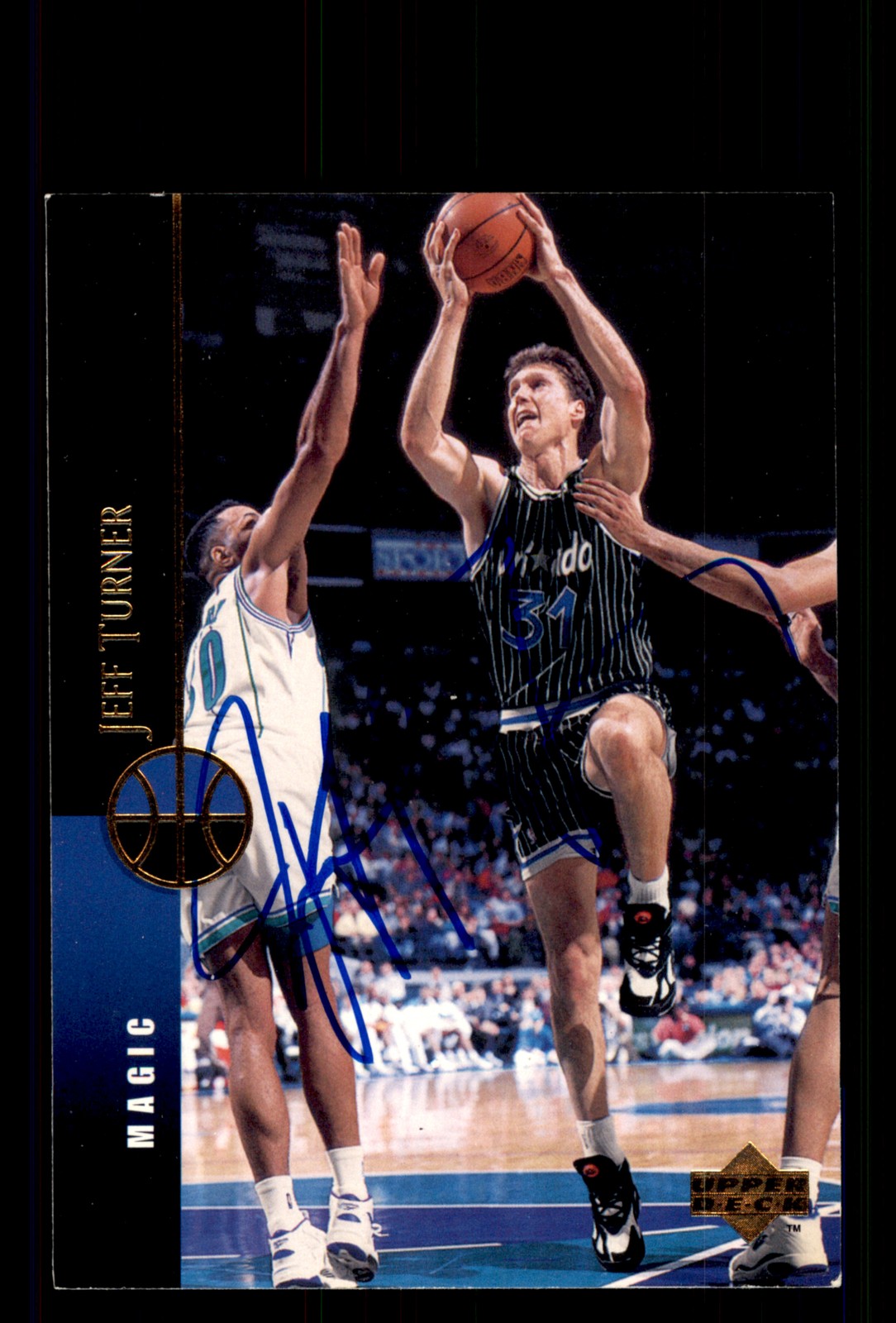 Signed Basketball Card Auto Jeff Turner 1994-95 Upper Deck #29 Orlando Magic