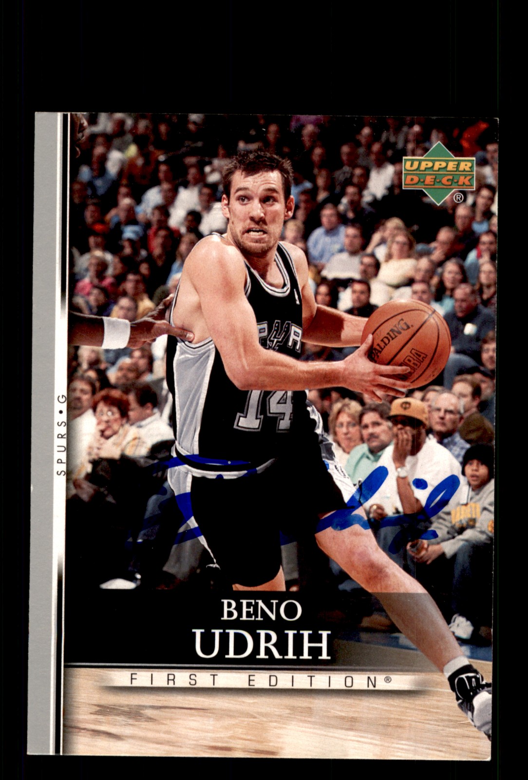 Signed Basketball Card Auto Beno Udrih 2007-08 Upper Deck First Edition #29