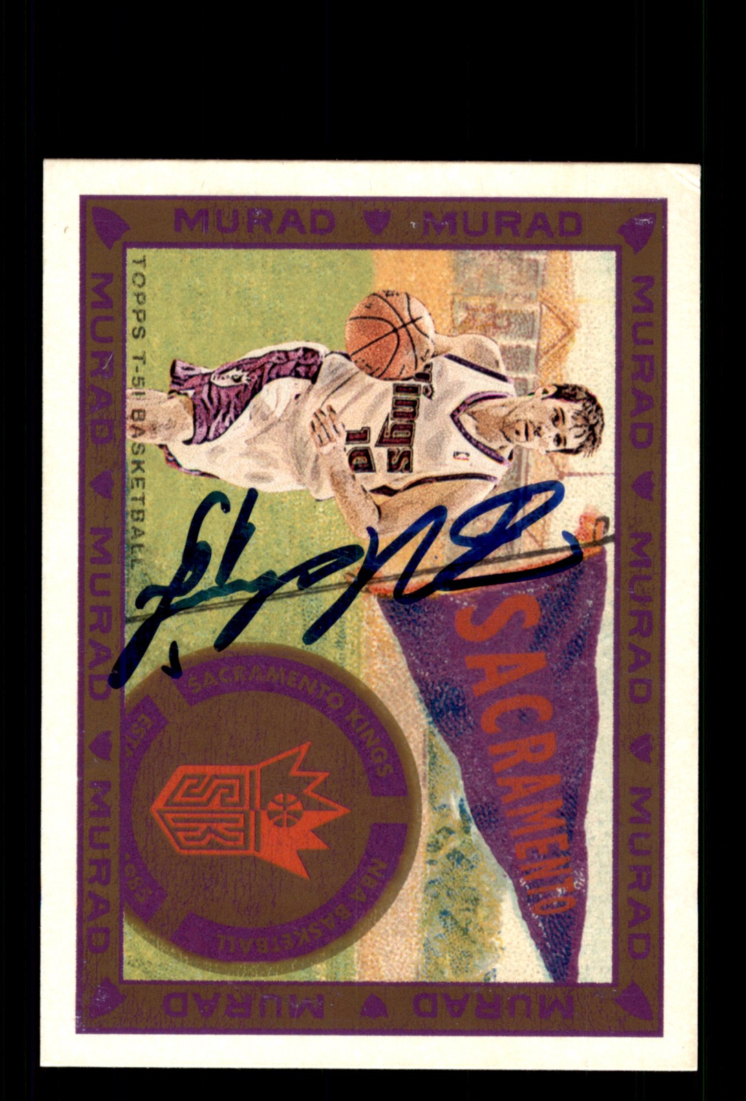 Signed Basketball Card Auto Beno Udrih 2008-09 Topps T-51 Murad #228 Kings