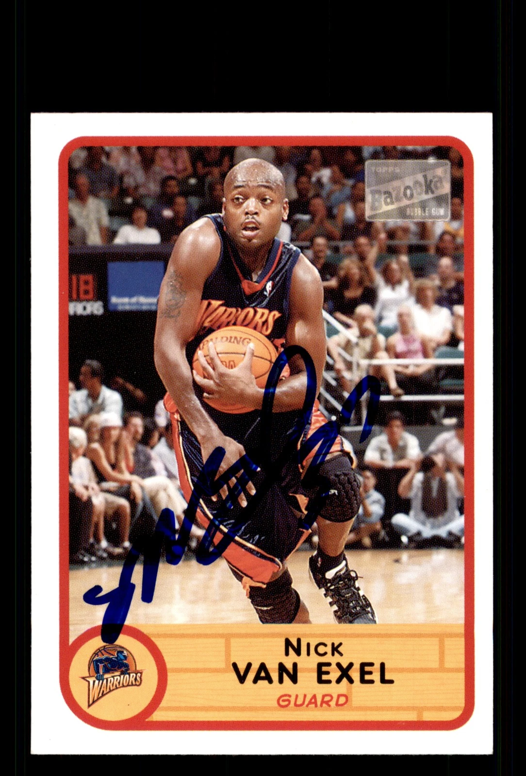 Signed Basketball Card Auto Nick Van Exel 2003-04 Bazooka #199 Golden State