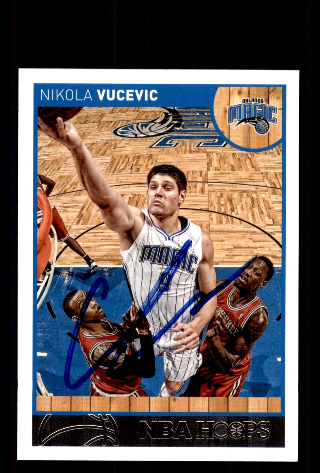 Signed Basketball Card Auto Nikola Vucevic 2013-14 Hoops #23 Orlando Magic