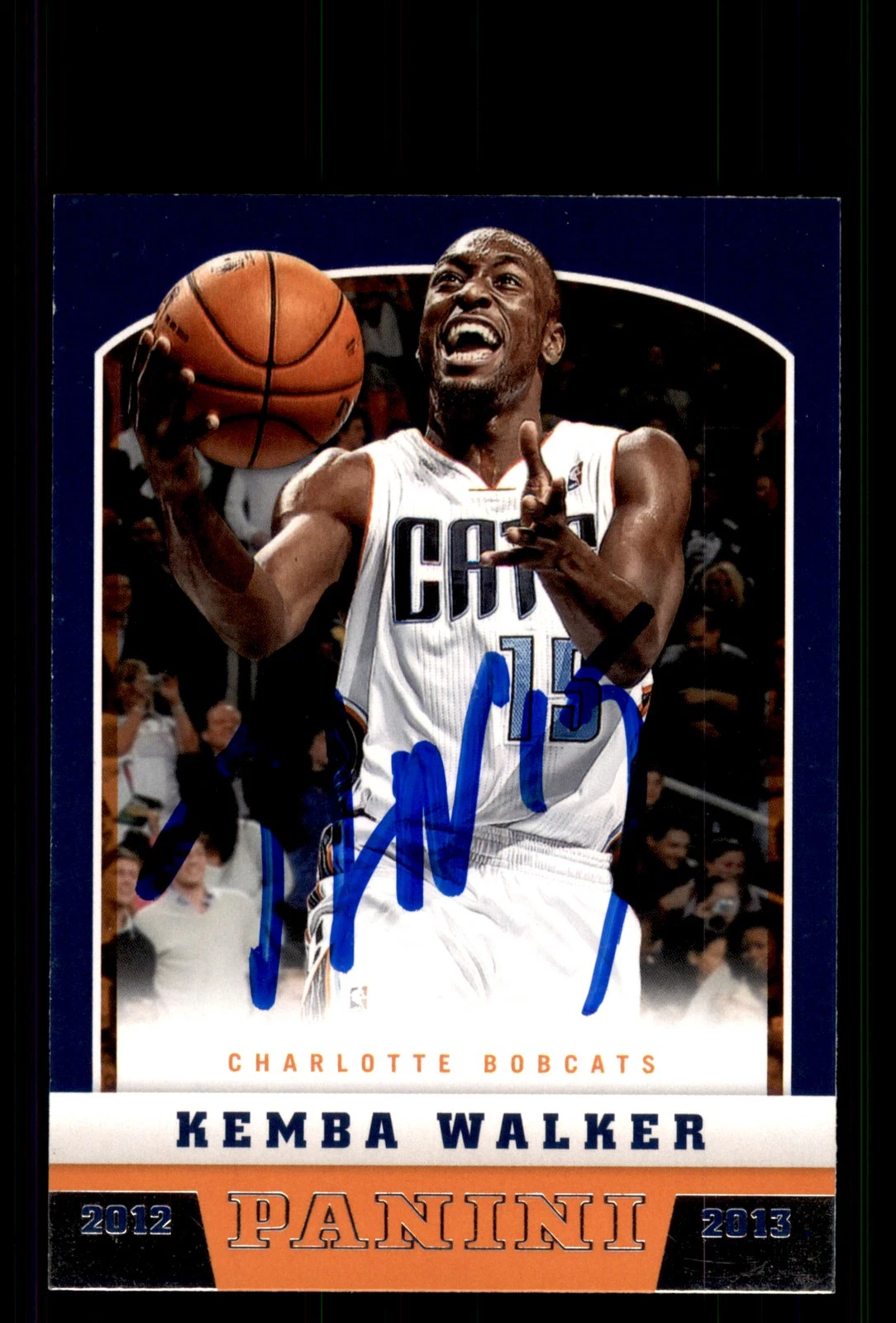 Signed Basketball Card Auto Kemba Walker 2012-13 Panini #226 Charlotte Bobcats