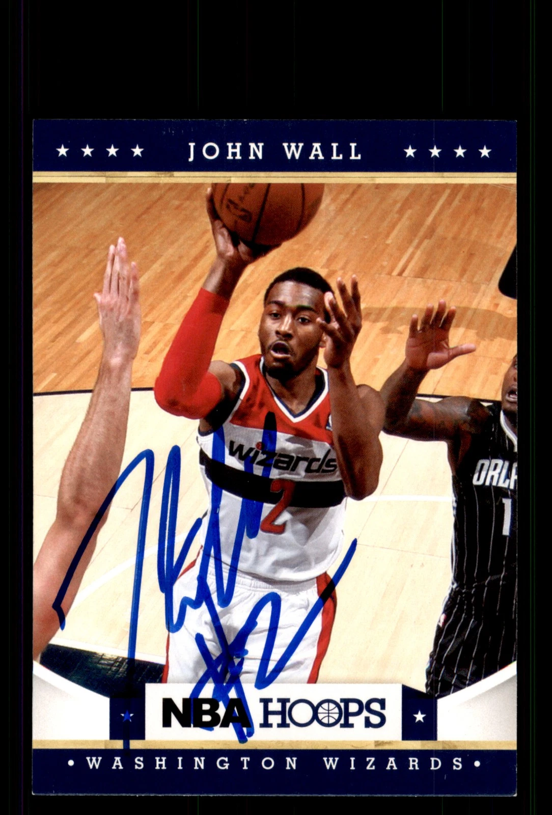 Signed Basketball Card Auto John Wall 2012-13 Hoops #172 Washington Wizards