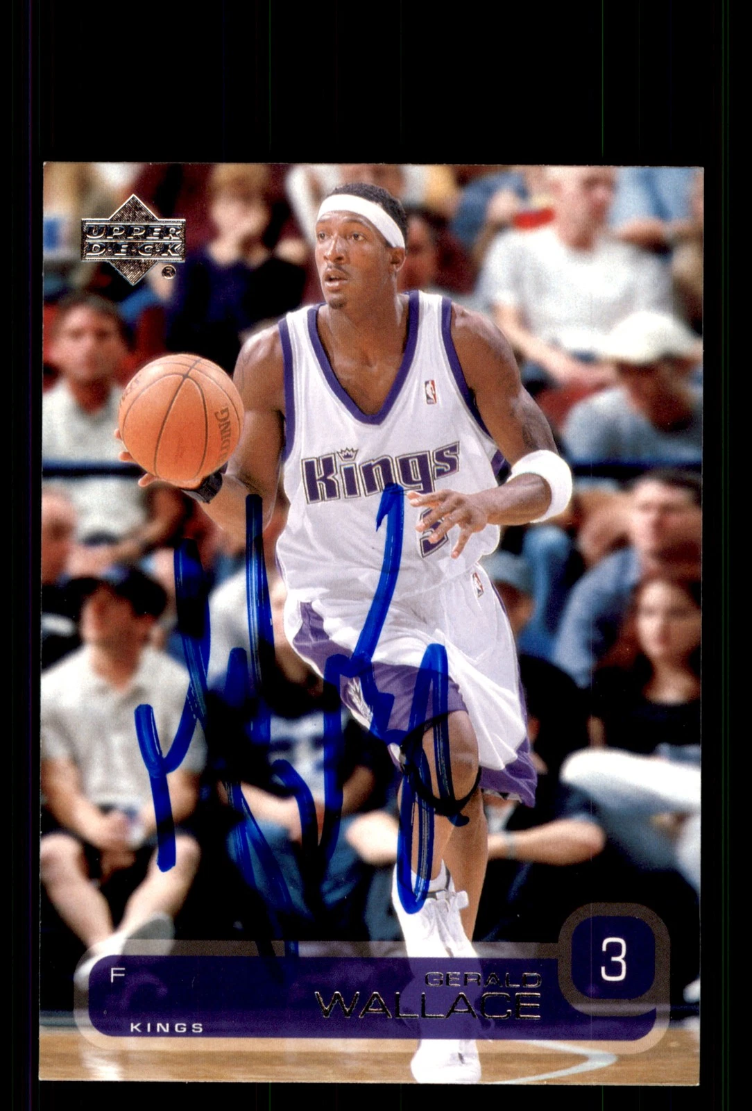 Signed Basketball Card Auto Gerald Wallace 2002-03 Upper Deck #359 Kings