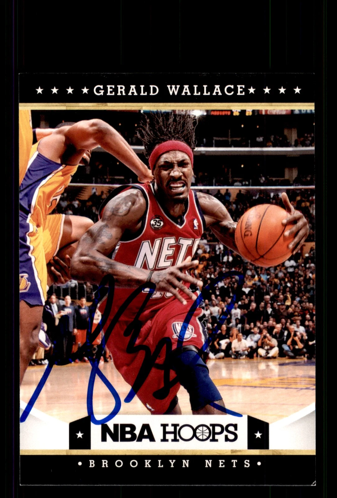 Signed Basketball Card Auto Gerald Wallace 2012-13 Hoops #13 Brooklyn Nets