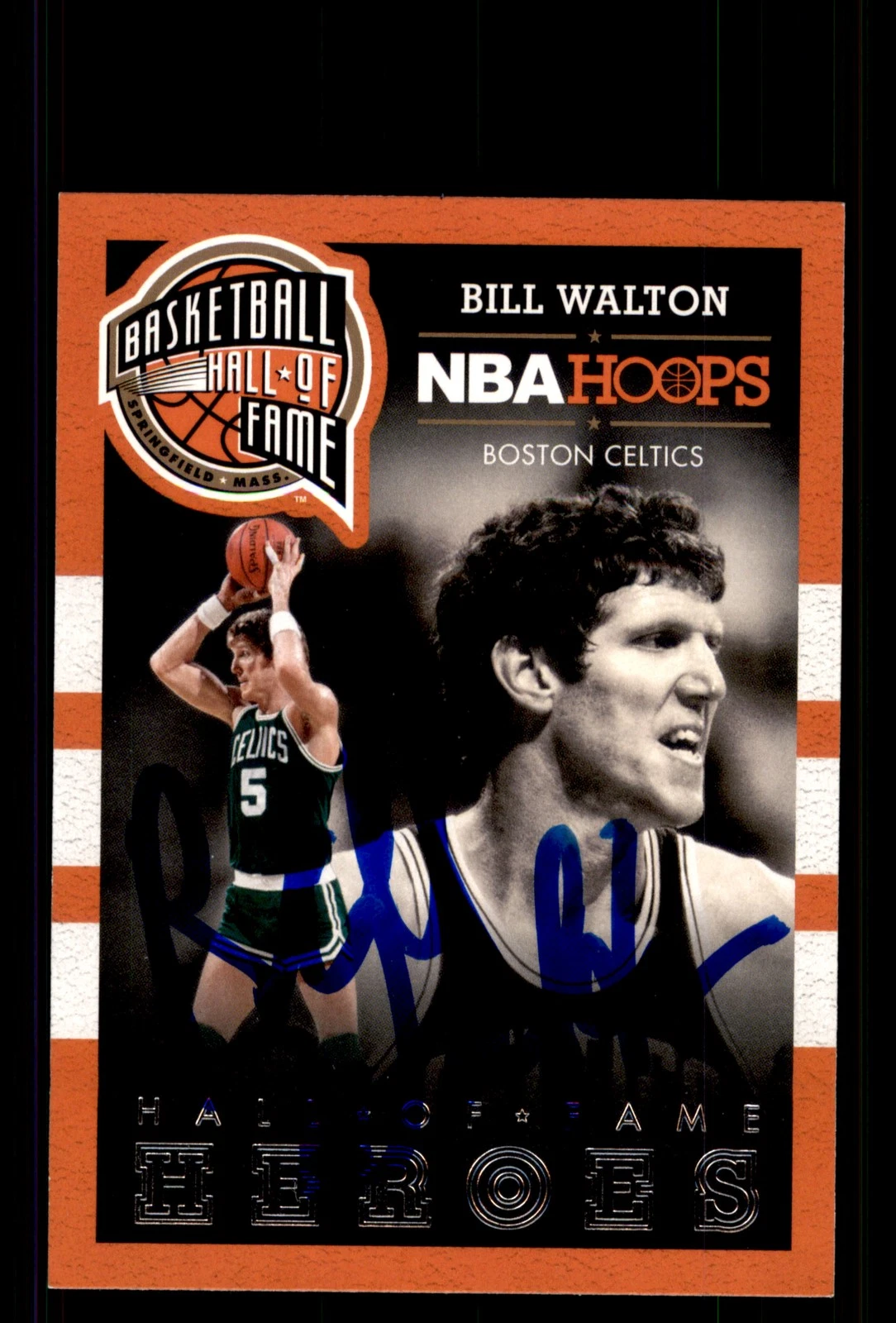 Signed Basketball Card Auto Bill Walton 2013-14 Hoops #6 Boston Celtics