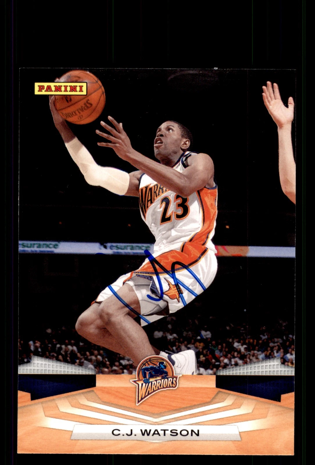 Signed Basketball Card Auto C.J. Watson 2009-10 Panini #250 Golden State