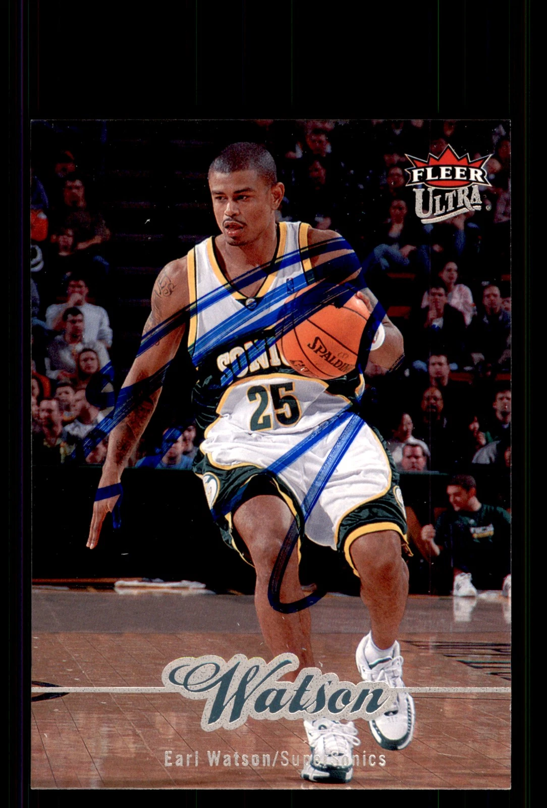 Signed Basketball Card Auto Earl Watson 2007-08 Ultra #180 Seattle SuperSonics