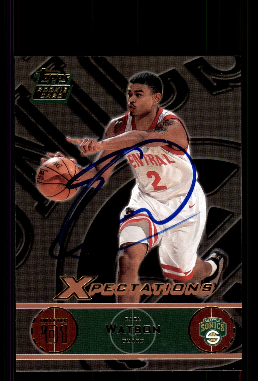 Signed Basketball Card Auto Earl Watson 2001-02 Topps Xpectations #137