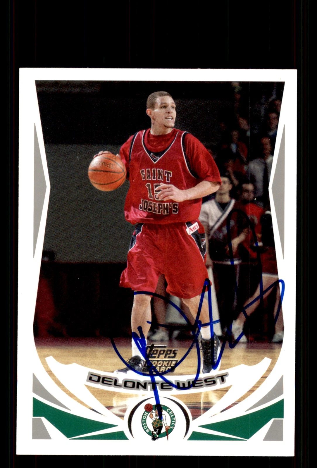 Signed Basketball Card Auto Delonte West 2004-05 Topps #244 Boston Celtics